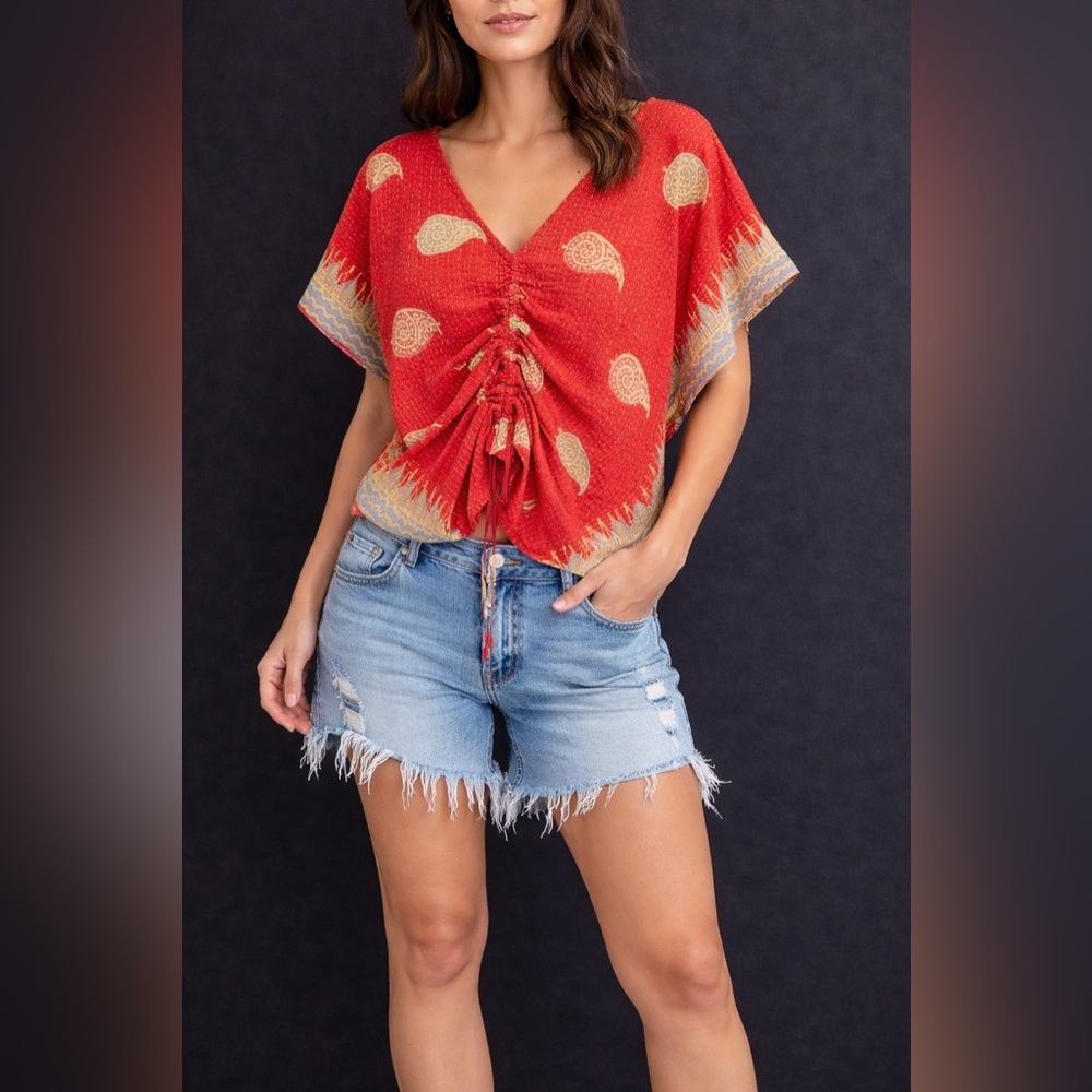 Kantha Butterfly Top